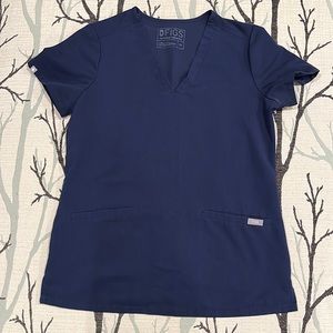 Figs scrub top navy blue size XS